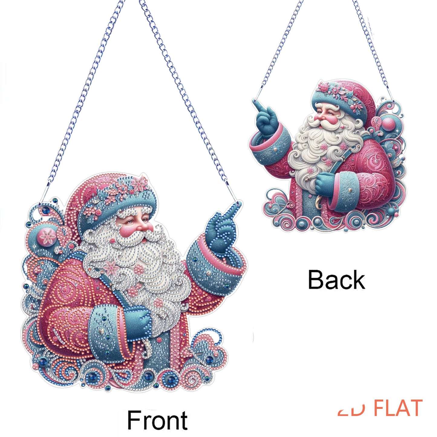 Xmas 5D DIY Special Shape Partial Drill Dimond Paintings Wall Decor 23.5x23cm Christmas