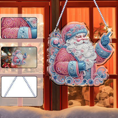 Xmas 5D DIY Special Shape Partial Drill Dimond Paintings Wall Decor 23.5x23cm Christmas