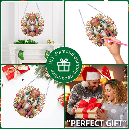 Xmas 5D DIY Special Shape Partial Drill Dimond Paintings Wall Decor 23.5x23cm Christmas