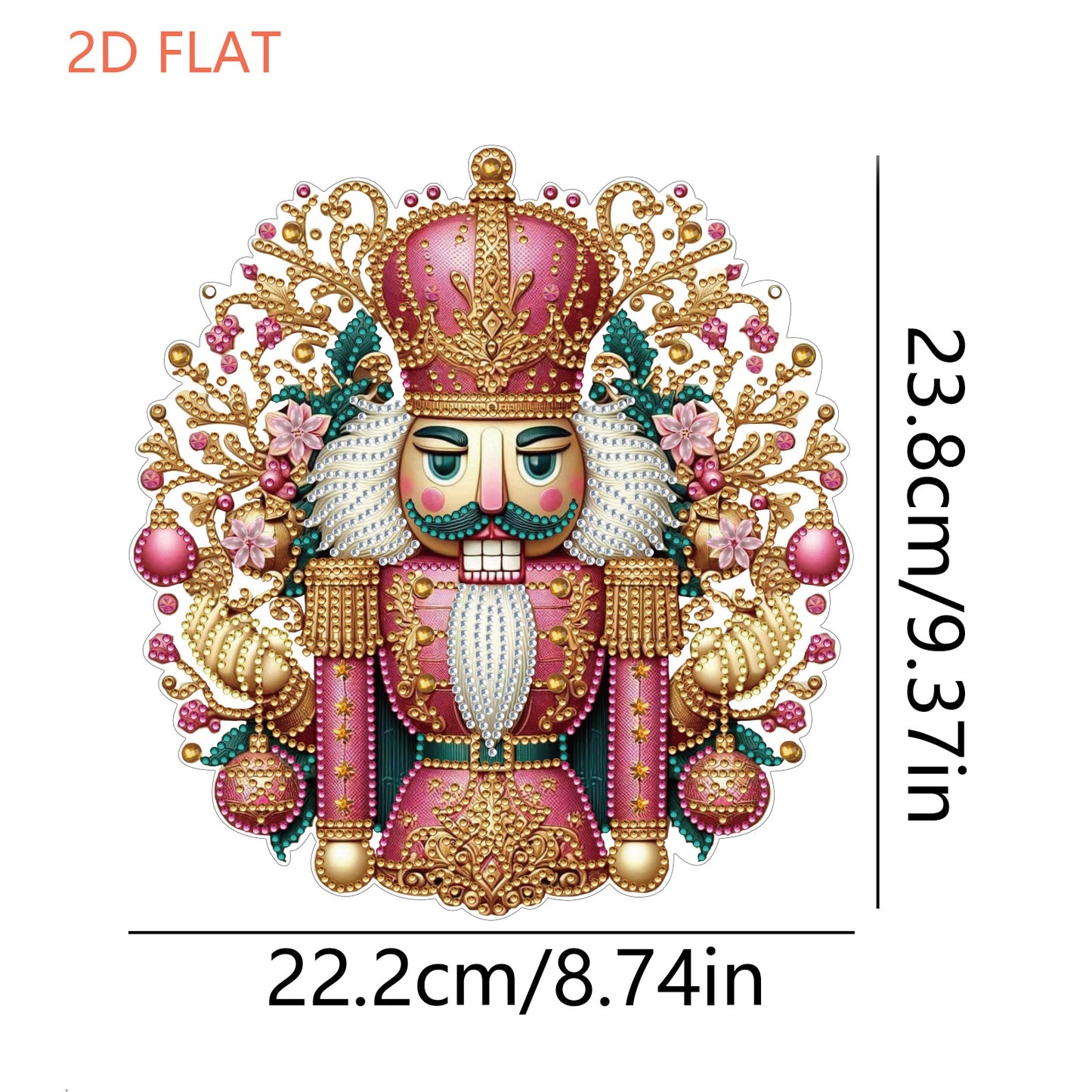 Xmas 5D DIY Special Shape Partial Drill Dimond Paintings Wall Decor 23.5x23cm Christmas