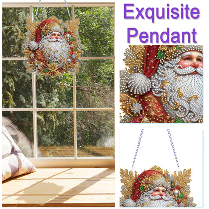 Xmas 5D DIY Special Shape Partial Drill Dimond Paintings Wall Decor 23.5x23cm Christmas