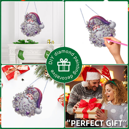 Xmas 5D DIY Special Shape Partial Drill Dimond Paintings Wall Decor 23.5x23cm Christmas