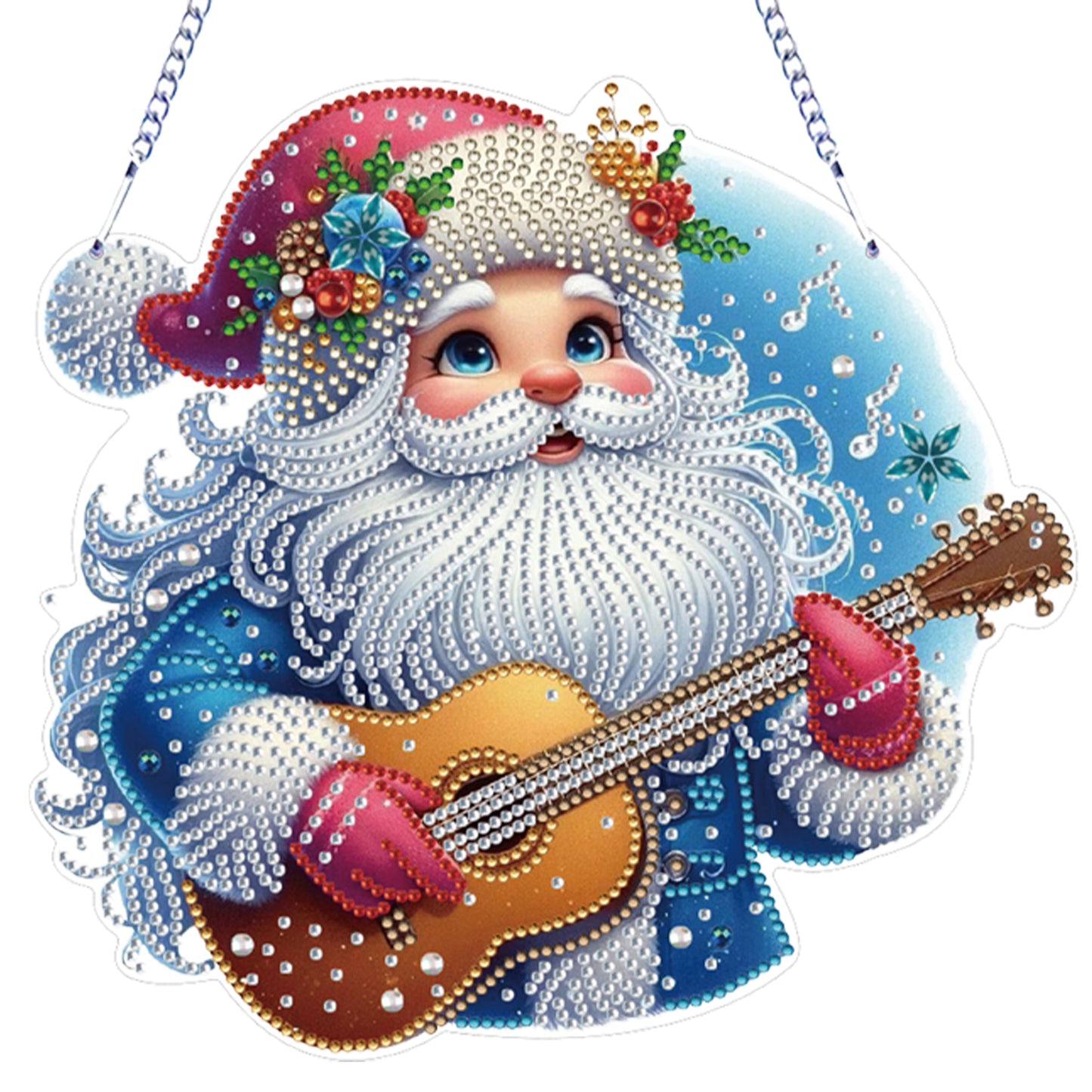 Xmas 5D DIY Special Shape Partial Drill Dimond Paintings Wall Decor 23.5x23cm Christmas