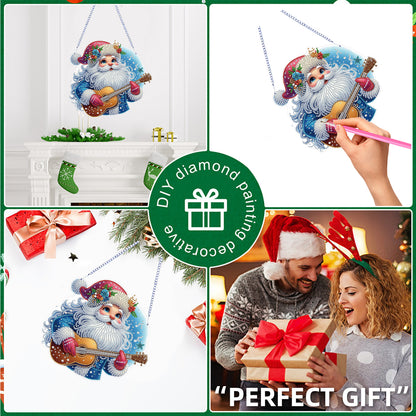 Xmas 5D DIY Special Shape Partial Drill Dimond Paintings Wall Decor 23.5x23cm Christmas