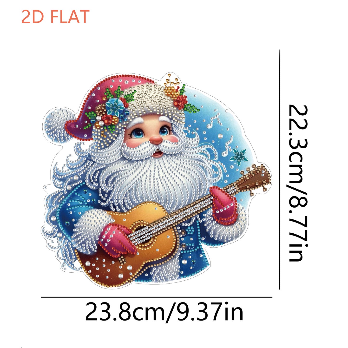 Xmas 5D DIY Special Shape Partial Drill Dimond Paintings Wall Decor 23.5x23cm Christmas