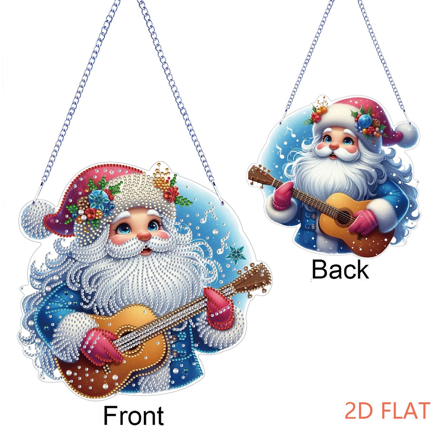 Xmas 5D DIY Special Shape Partial Drill Dimond Paintings Wall Decor 23.5x23cm Christmas