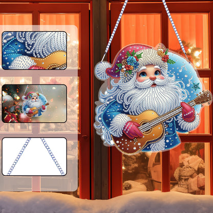 Xmas 5D DIY Special Shape Partial Drill Dimond Paintings Wall Decor 23.5x23cm Christmas