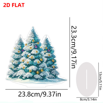 2D Flat Christmas Tree Print DIY 5D DIY Diamond Art Ornaments for Home Decor