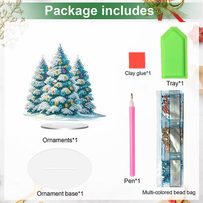 2D Flat Christmas Tree Print DIY 5D DIY Diamond Art Ornaments for Home Decor