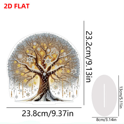 2D Flat Tree of Life Print DIY 5D DIY Diamond Art Ornaments for Home Decor