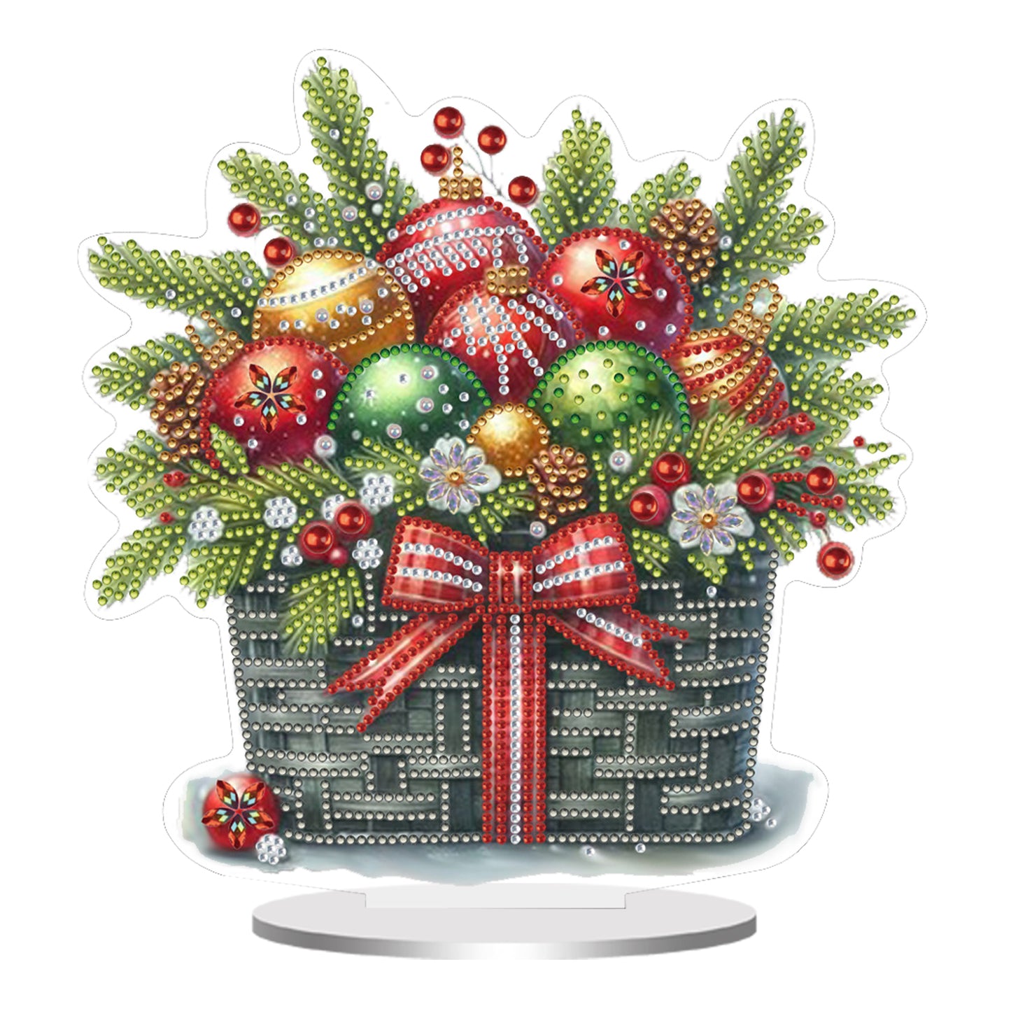 2D Flat Christmas Present Print DIY 5D DIY Diamond Art Ornaments for Home Decor