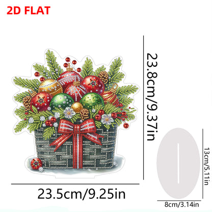 2D Flat Christmas Present Print DIY 5D DIY Diamond Art Ornaments for Home Decor