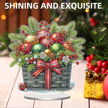 2D Flat Christmas Present Print DIY 5D DIY Diamond Art Ornaments for Home Decor