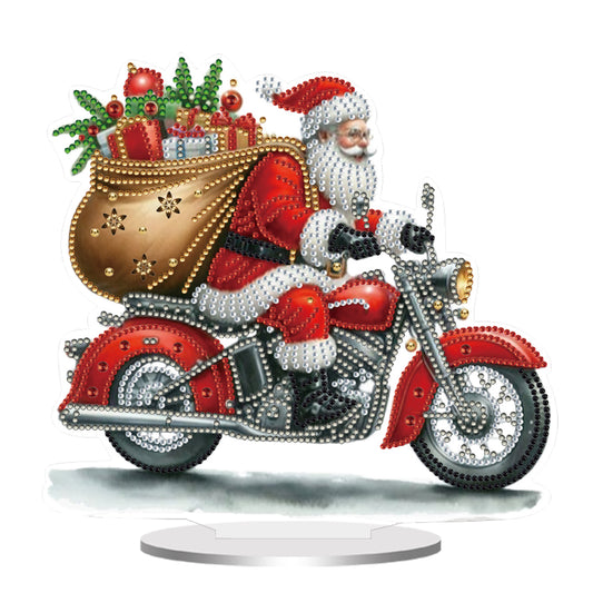 2D Flat Santa Claus Print DIY 5D DIY Diamond Art Ornaments for Home Decor