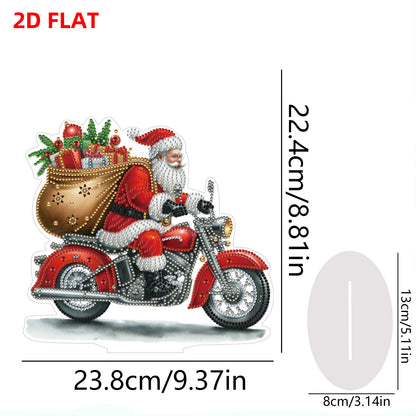 2D Flat Santa Claus Print DIY 5D DIY Diamond Art Ornaments for Home Decor
