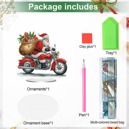 2D Flat Santa Claus Print DIY 5D DIY Diamond Art Ornaments for Home Decor