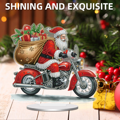 2D Flat Santa Claus Print DIY 5D DIY Diamond Art Ornaments for Home Decor