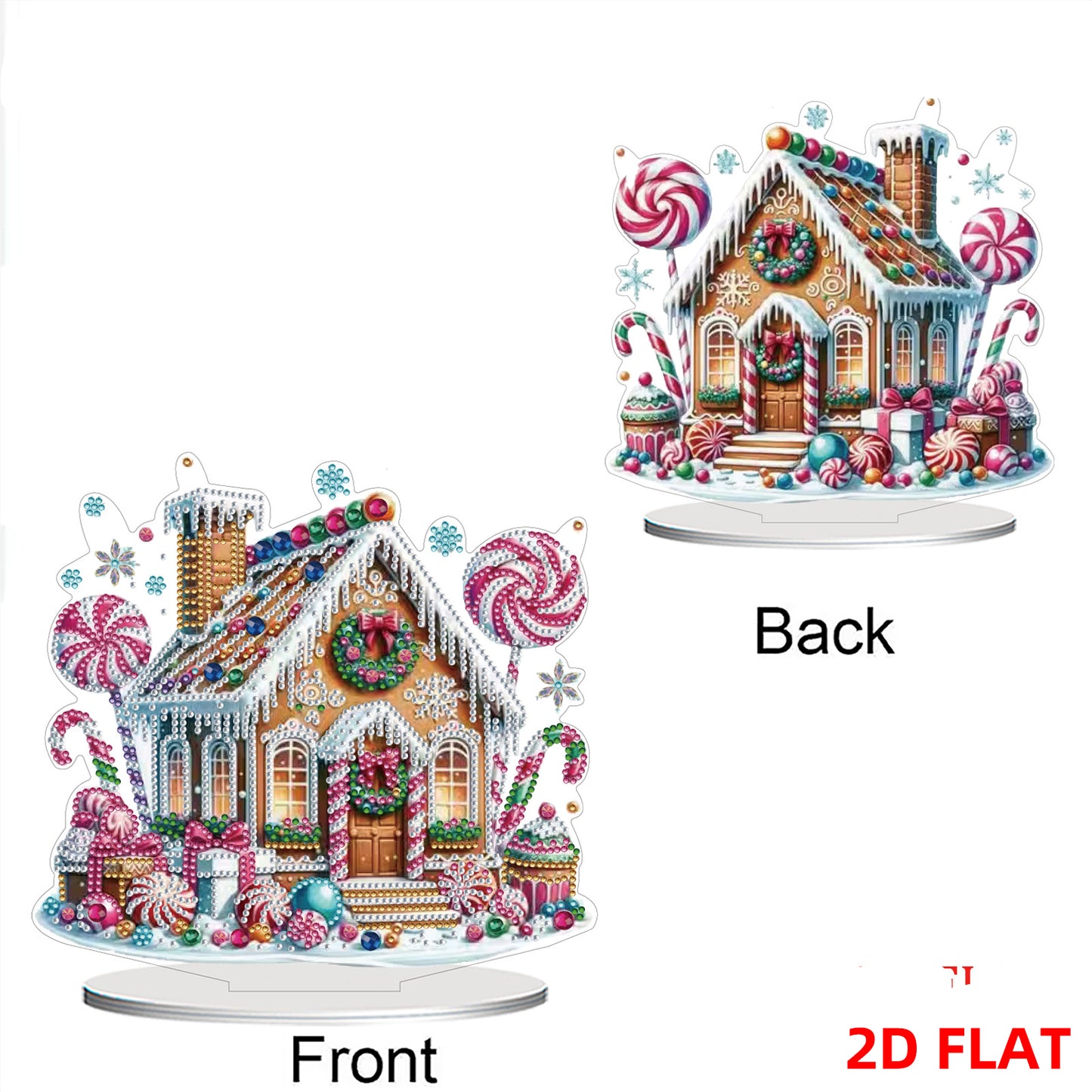 2D Flat Christmas Gnome Print DIY 5D DIY Diamond Art Ornaments for Home Decor