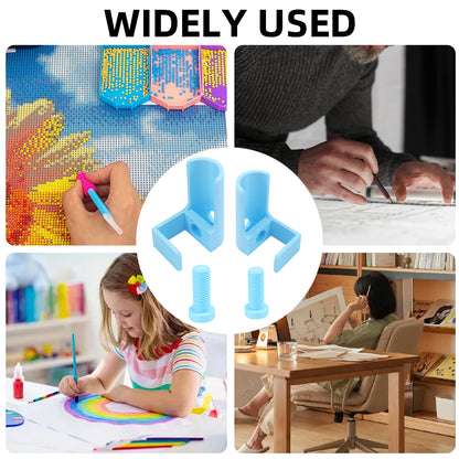 1 Pair Diamond Painting Scroll Holder Diamond Painting Canvas Roller (Blue)