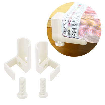 1 Pair Diamond Painting Scroll Holder Diamond Painting Canvas Roller (White)