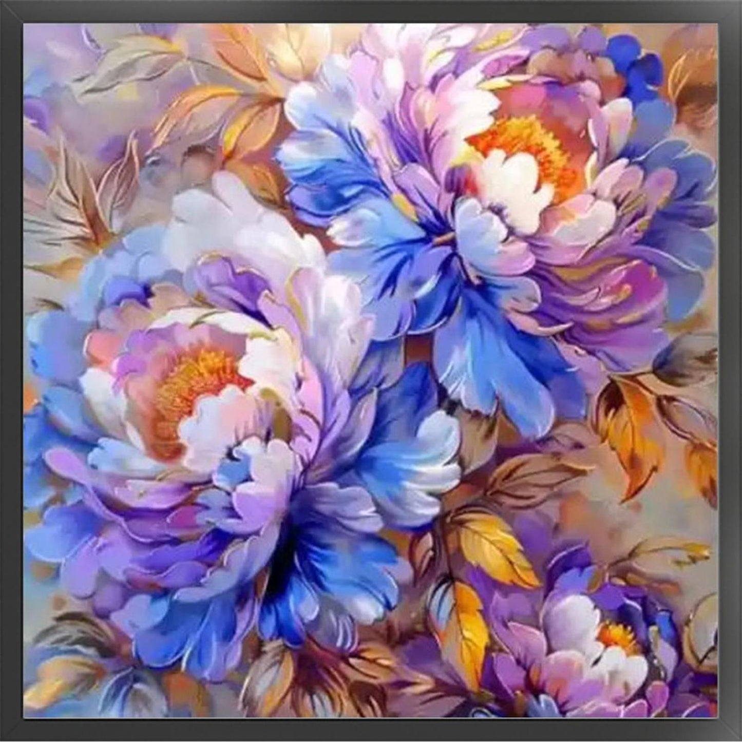 Gilded Peony - 11CT Stamped Cross Stitch 50*50CM (Mona Lisa Brand)