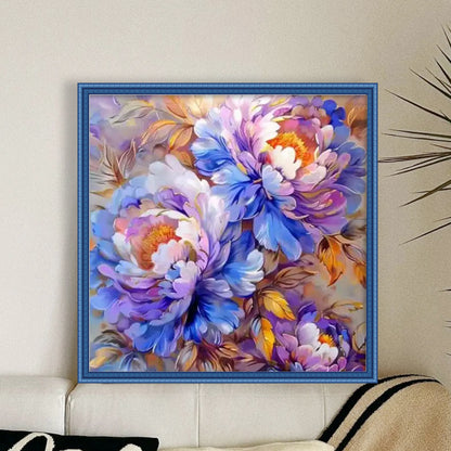 Gilded Peony - 11CT Stamped Cross Stitch 50*50CM (Mona Lisa Brand)