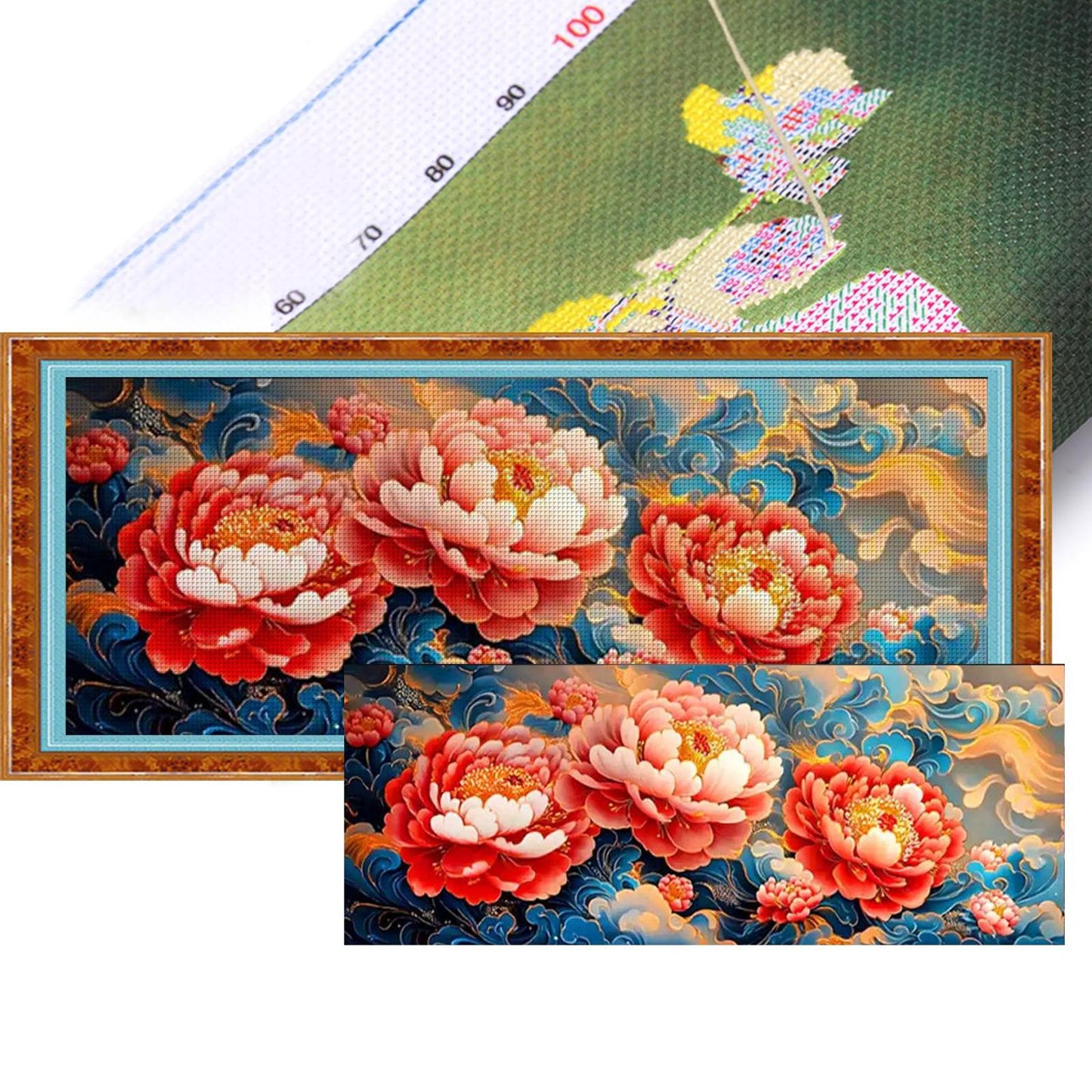 Blooming Prosperity - 11CT Stamped Cross Stitch 150*69CM (Mona Lisa Brand)
