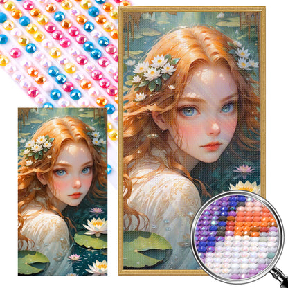 Girl - Partial AB Full Round Drill Diamond Painting 40*75CM