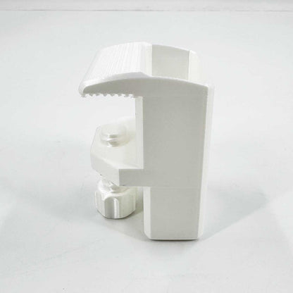 Heavy-Duty Desk Pen Holder Adjustable Clip Space-Saving Desk Organizer (White)