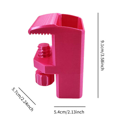 Heavy-Duty Desk Pen Holder Adjustable Clip Space-Saving Desk Organizer (Pink)