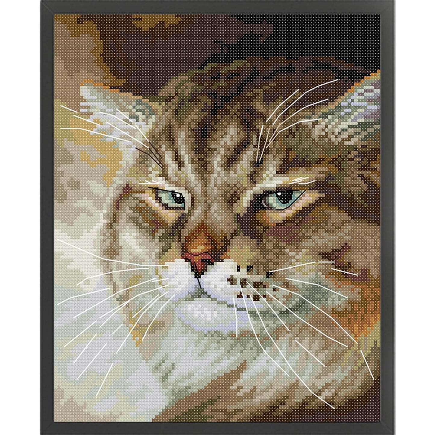 Angry Cat - 14CT Stamped Cross Stitch 25*30CM (Joy Sunday)