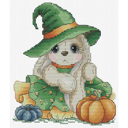 Pumpkin Rabbit - 14CT Stamped Cross Stitch 19*21CM (Joy Sunday)