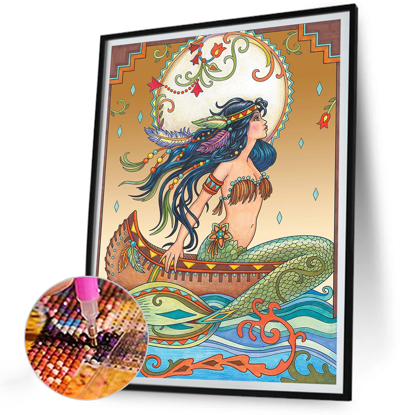 Mermaid - Full Round Drill Diamond Painting 30*40CM