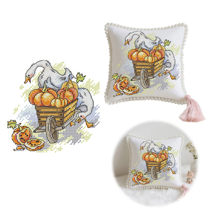 14CT Needle Insert Bag 2 Strands Printed Knitting Threads Pin Pouch with Tassel