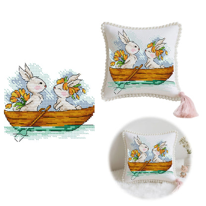 14CT Needle Insert Bag 2 Strands Printed Knitting Threads Pin Pouch with Tassel