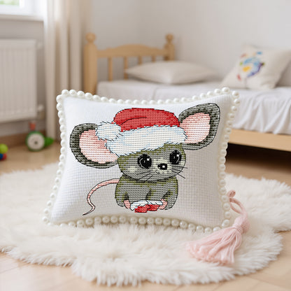 14CT Needle Insert Bag 2 Strands Printed Knitting Threads Pin Pouch with Tassel