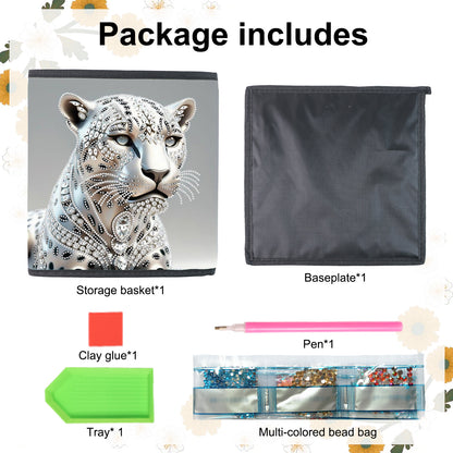 Foldable Diamond Painting Storage Bin Leopard Storage Box Diamond Painting Kit