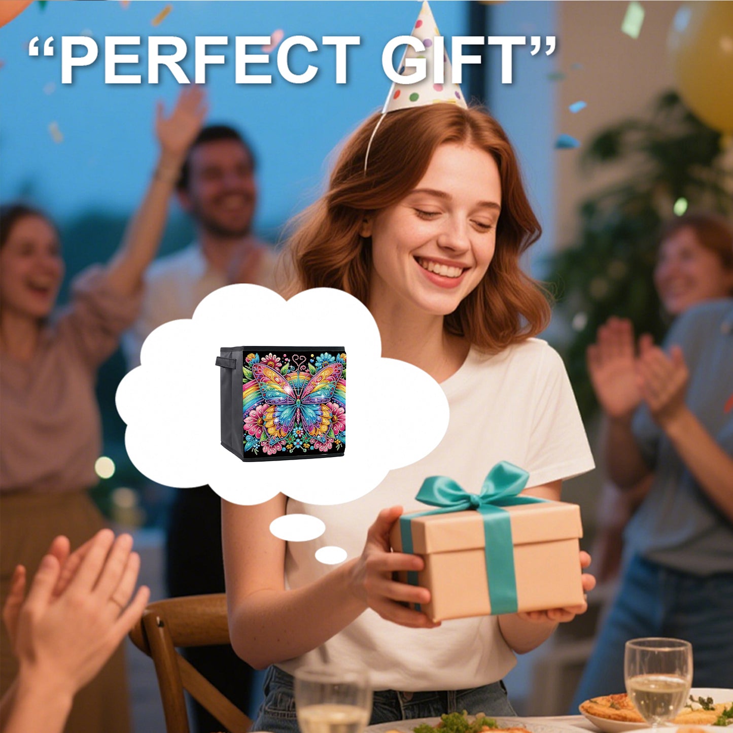 Foldable Diamond Painting Storage Bin Butterfly Storage Box Diamond Painting Kit