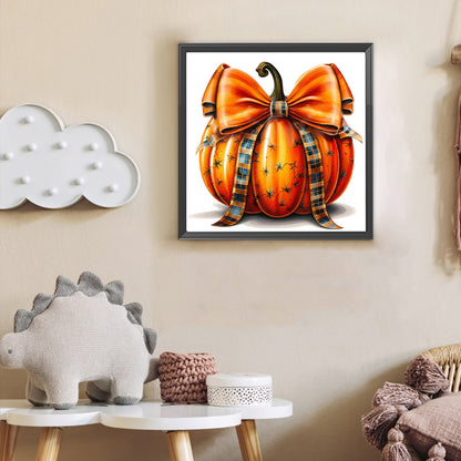 Pumpkin Bow - Full Round Drill Diamond Painting 30*30CM