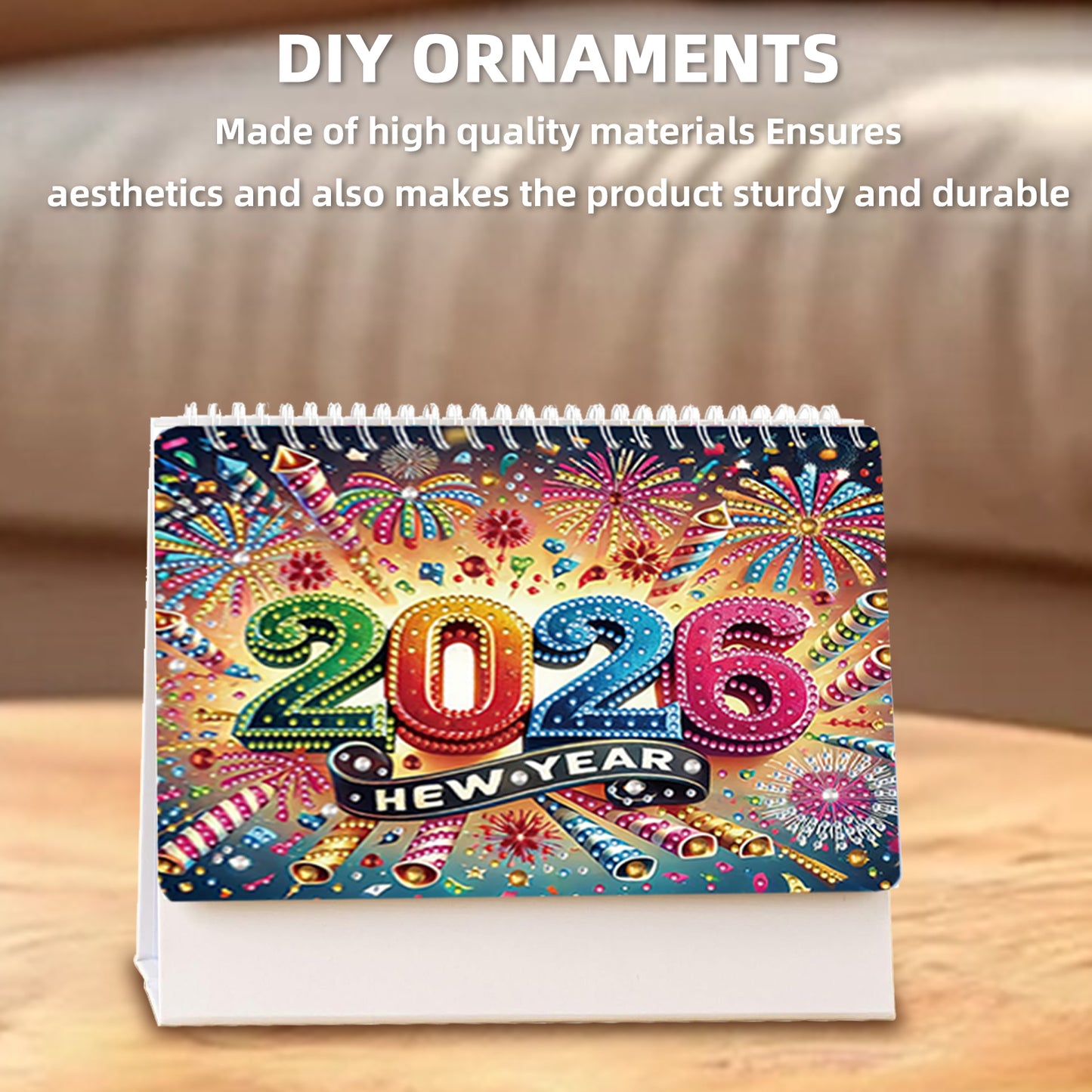 2026 Calendar Diamond Painting Kit Christmas Gnome DIY Diamond Art Desk Calendar