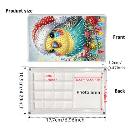 2pcs DIY 5D Diamond Painting Acrylic Jewelry Box Kit for Gift (Christmas Animal)