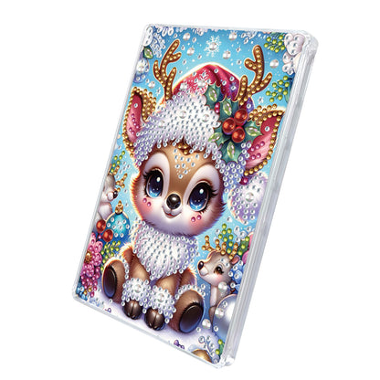 2pcs DIY 5D Diamond Painting Acrylic Jewelry Box Kit for Gift (Christmas Animal)