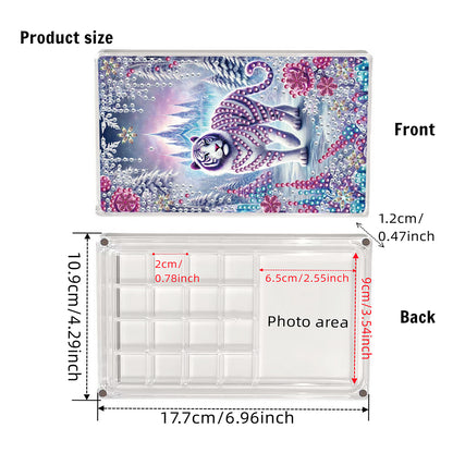 2pcs DIY 5D Diamond Painting Acrylic Jewelry Box Kit Gift for Adults (Animal A)