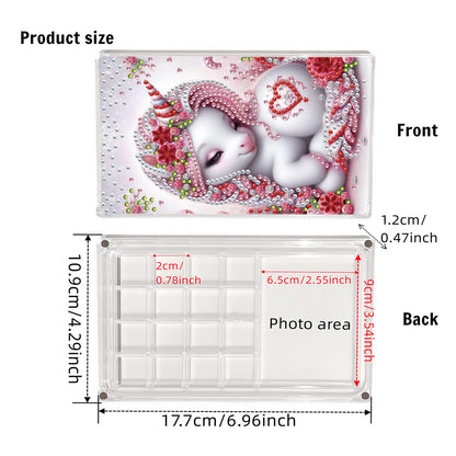 2pcs DIY 5D Diamond Painting Acrylic Jewelry Box Kit Gift for Adults (Horse A)