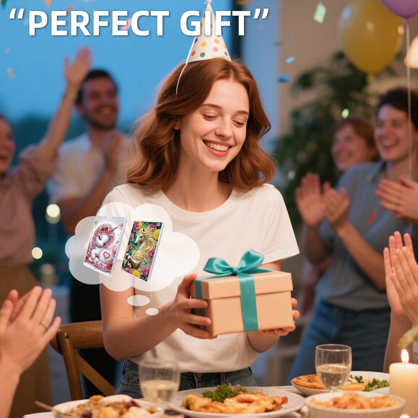 2pcs DIY 5D Diamond Painting Acrylic Jewelry Box Kit Gift for Adults (Horse A)