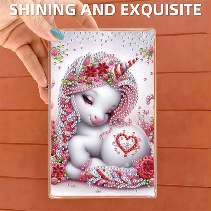 2pcs DIY 5D Diamond Painting Acrylic Jewelry Box Kit Gift for Adults (Horse A)