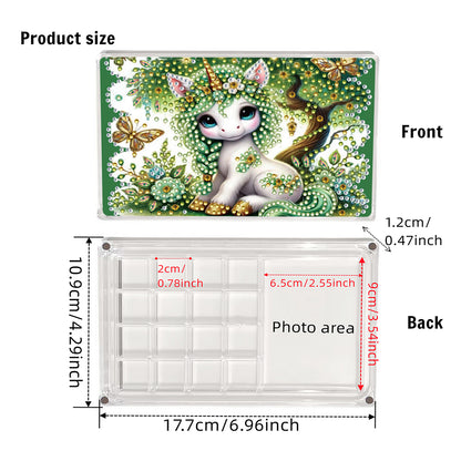 2pcs DIY 5D Diamond Painting Acrylic Jewelry Box Kit Gift for Adults (Horse B)