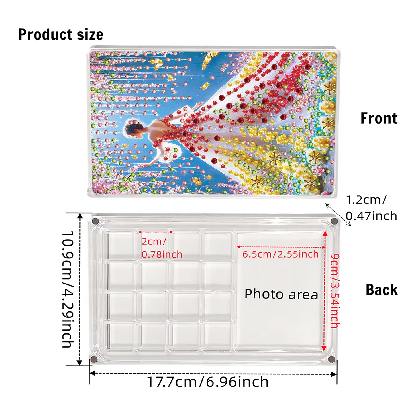 2pcs DIY 5D Diamond Painting Acrylic Jewelry Box Kit Gift for Adults (Girls)