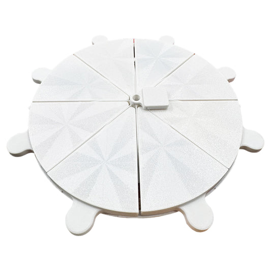 Diamond Painting Tray 8 Grids Drill Plate Octagonal Spiral Bottom Plate (White)