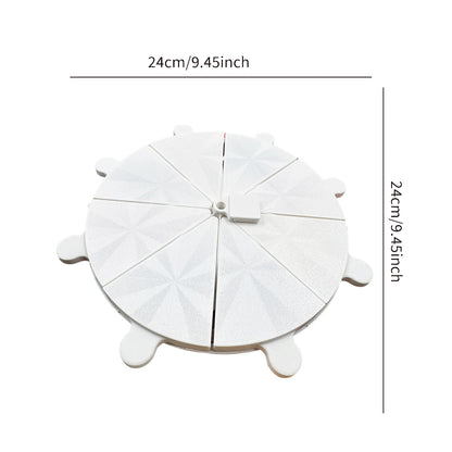 Diamond Painting Tray 8 Grids Drill Plate Octagonal Spiral Bottom Plate (White)